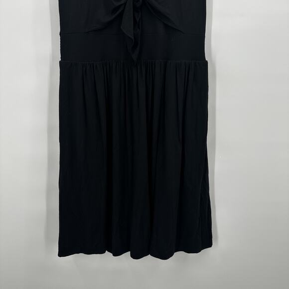 Sundance Dress Womens Small Black Sleeveless Tie Front Boho Rayon Spandex - Picture 3 of 9